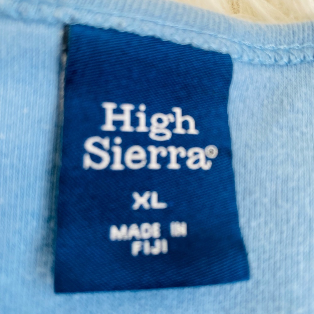 High Sierra Blue Long Sleeve Tee Shirt XL Cotton Casual Basic Top - Picture 3 of 10